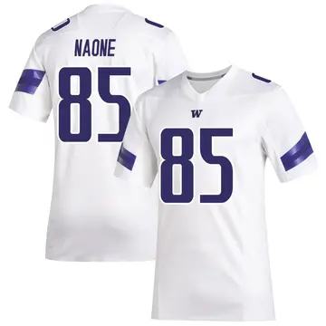 Men's Baron Naone Washington Huskies Adidas Premier White Replica Football Jersey