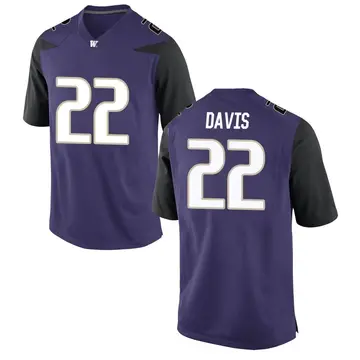 Men's Cameron Davis Washington Huskies Nike Replica Purple Football College Jersey