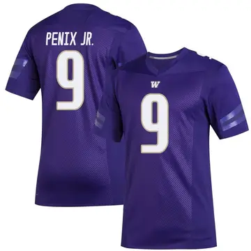 Men's Michael Penix Jr. Washington Huskies Adidas Premier Purple Replica Football Jersey