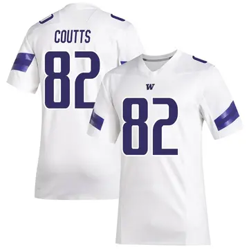 Men's Owen Coutts Washington Huskies Adidas Premier White Replica Football Jersey