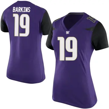 Women's Darren Barkins Washington Huskies Nike Game Purple Football College Jersey