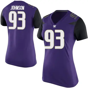 Women's Tyrese Johnson Washington Huskies Nike Replica Purple Football College Jersey