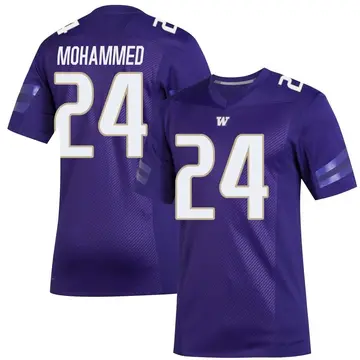Youth Adam Mohammed Washington Huskies Adidas Premier Purple Replica Football Jersey