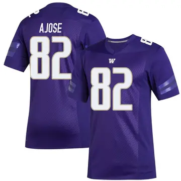 Youth Deji Ajose Washington Huskies Adidas Premier Purple Replica Football Jersey