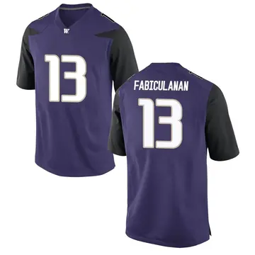 Youth Kamren Fabiculanan Washington Huskies Nike Replica Purple Football College Jersey