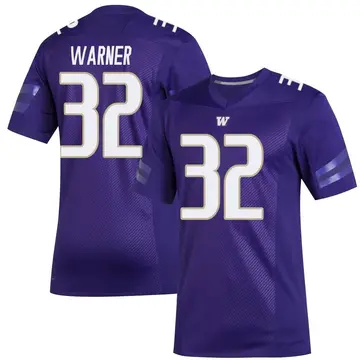 Youth Tristan Warner Washington Huskies Adidas Premier Purple Replica Football Jersey